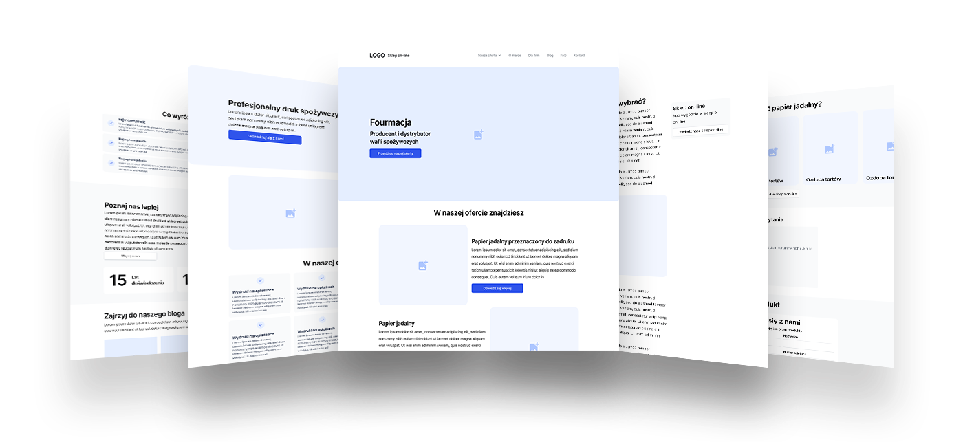 prototyp strony internetowej dla Fourmacja