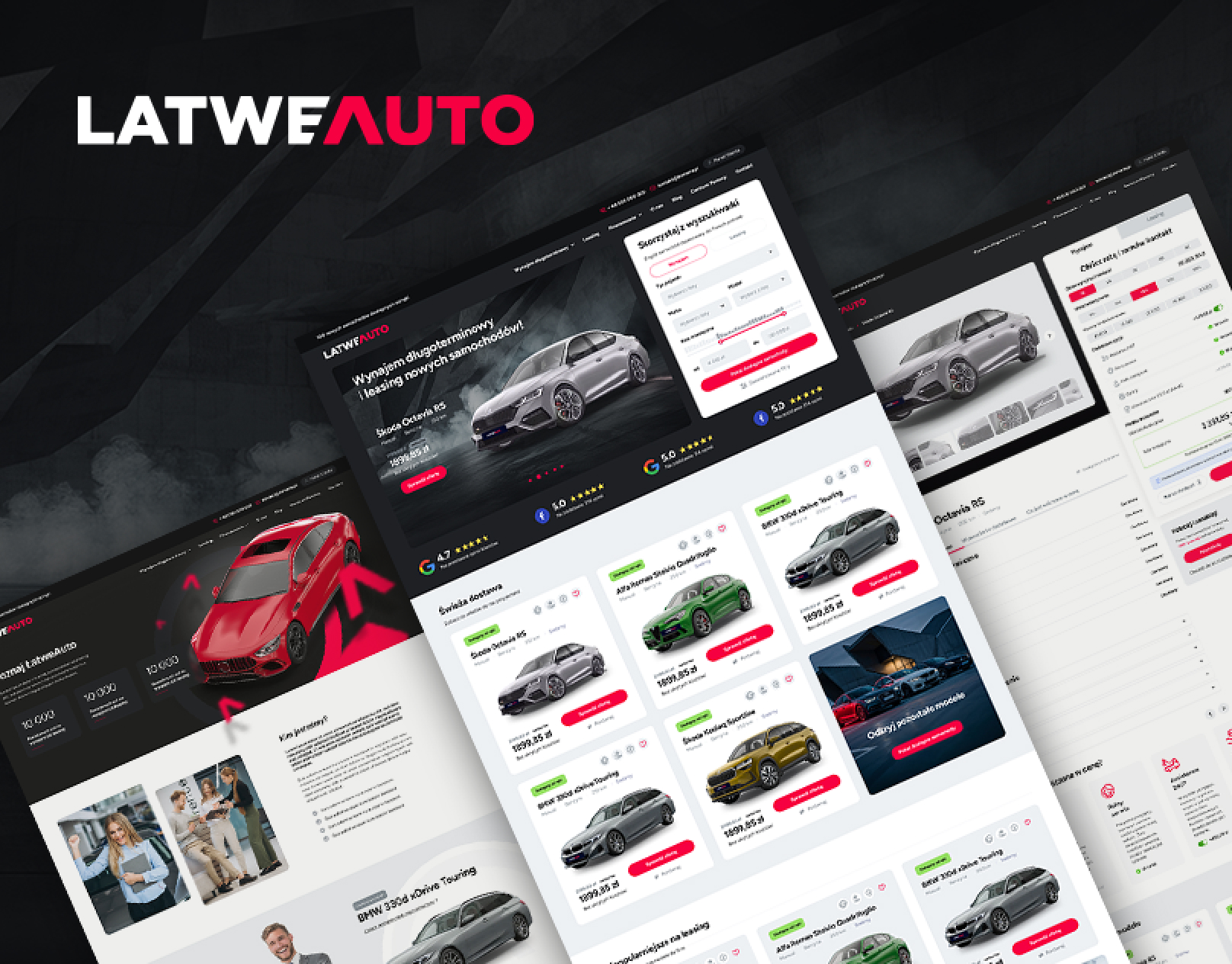 strona internetowa dla łatwetauto.pl