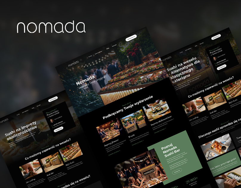 strona internetowa dla sushi baru